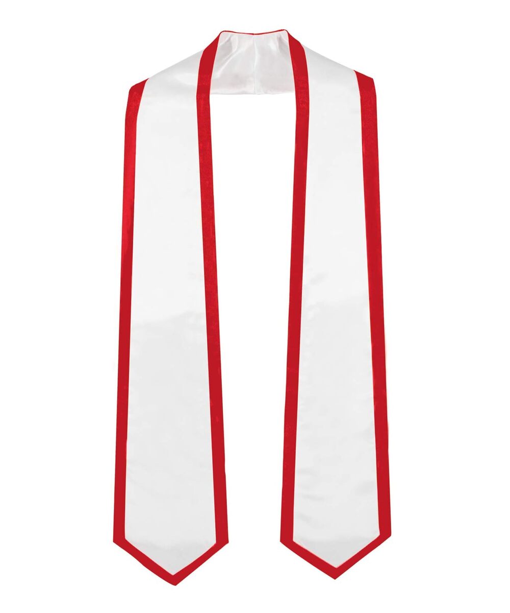 6789 Unisex Adult Plain Graduation Honor Stole Sash Classic End With Trim